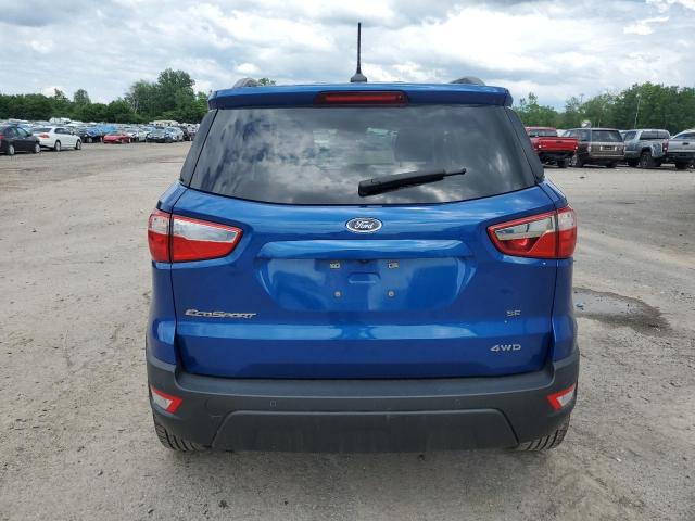 MAJ6P1UL4JC239637 - 2018 FORD ECOSPORT SE BLUE photo 6