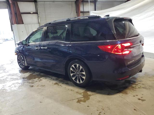 5FNRL6H71NB053950 - 2022 HONDA ODYSSEY EXL BLUE photo 2