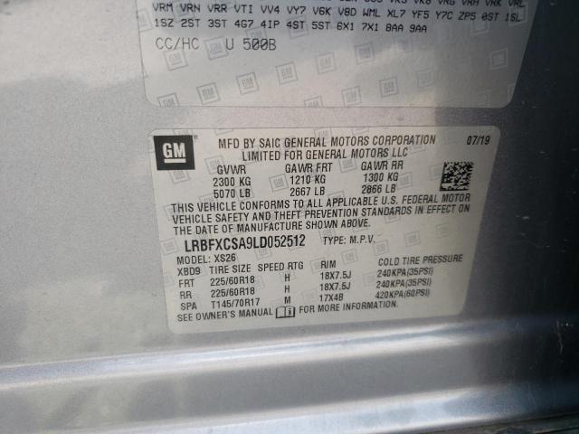 LRBFXCSA9LD052512 - 2020 BUICK ENVISION ESSENCE Күміс фото 13