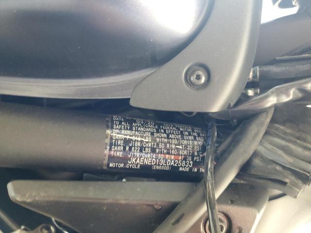 JKAENED13LDA25833 - 2020 KAWASAKI EN650 D BLUE photo 9