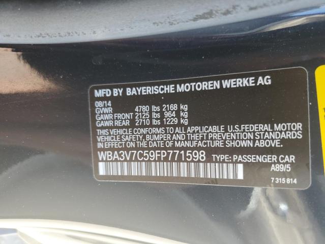 WBA3V7C59FP771598 - 2015 BMW 428 I SULEV BLUE photo 12