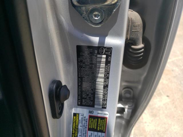 2T1BURHE3GC494503 - 2016 TOYOTA COROLLA L SILVER photo 12