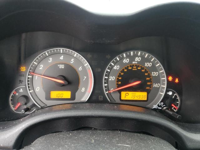 1NXBU4EE5AZ174726 - 2010 TOYOTA COROLLA BASE BLACK photo 9