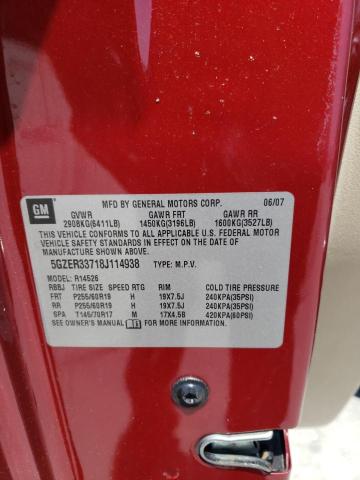 5GZER33718J114938 - 2008 SATURN OUTLOOK XR RED photo 13