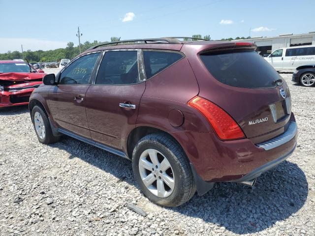 JN8AZ08T16W429697 - 2006 NISSAN MURANO SL MAROON photo 2