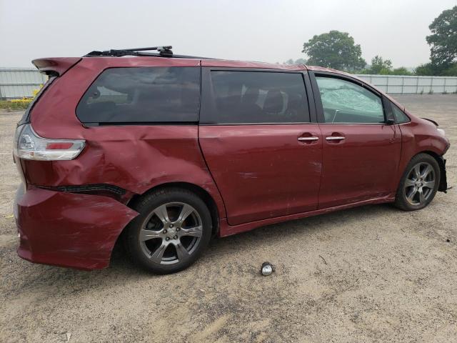 5TDXZ3DC0HS791598 - 2017 TOYOTA SIENNA SE BURGUNDY photo 3