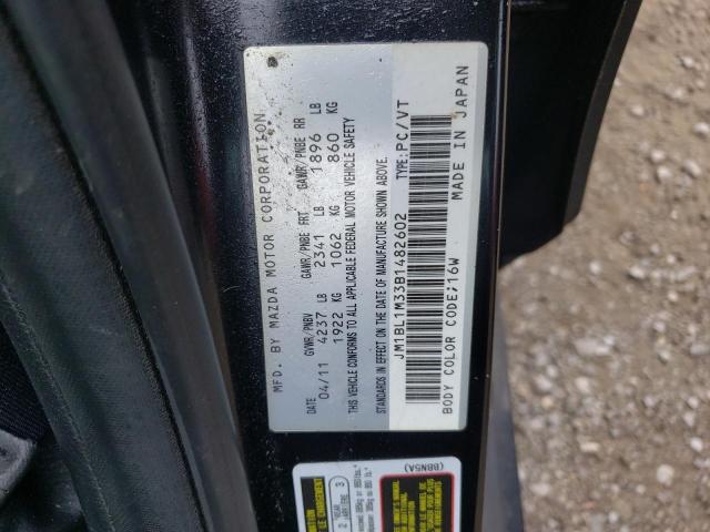 JM1BL1M33B1482602 - 2011 MAZDA SPEED 3 黑色 照片 13