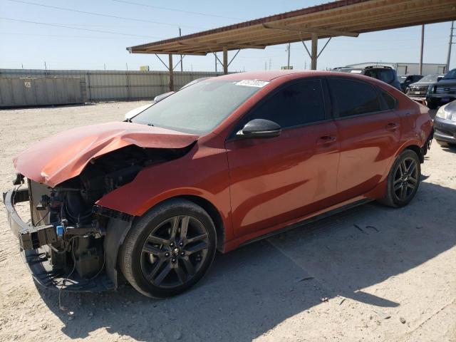 3KPF34ADXME282638 - 2021 KIA FORTE GT LINE ORANGE photo 1