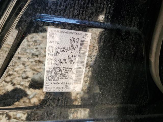 5N1DR2MN0HC678469 - 2017 NISSAN PATHFINDER S Negro foto 13