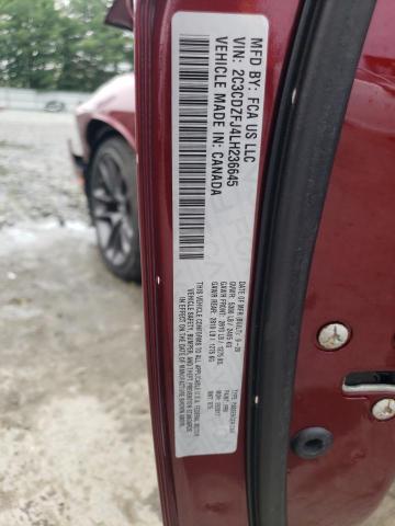 2C3CDZFJ4LH236645 - 2020 DODGE CHALLENGER R/T SCAT PACK RED photo 12