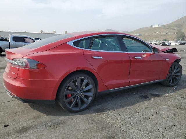 5YJSA1H18EFP44866 - 2014 TESLA MODEL S წითელი ფოტო 3