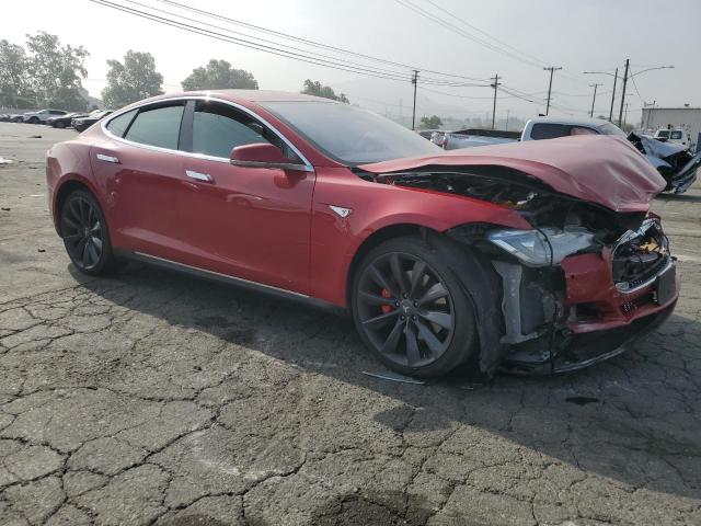 5YJSA1H18EFP44866 - 2014 TESLA MODEL S წითელი ფოტო 4