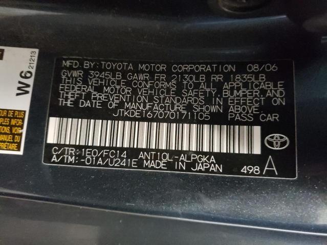 JTKDE167070171105 - 2007 TOYOTA SCION TC 银色 照片 12