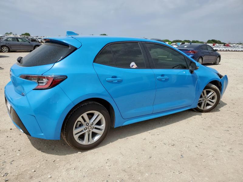 JTND4MBE9N3181123 - 2022 TOYOTA COROLLA SE BLUE photo 3