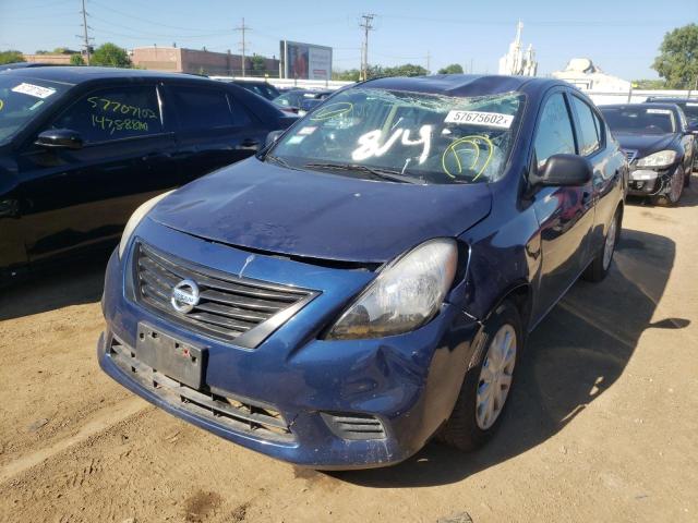 3N1CN7AP5CL930716 - 2012 NISSAN VERSA S BLUE photo 2