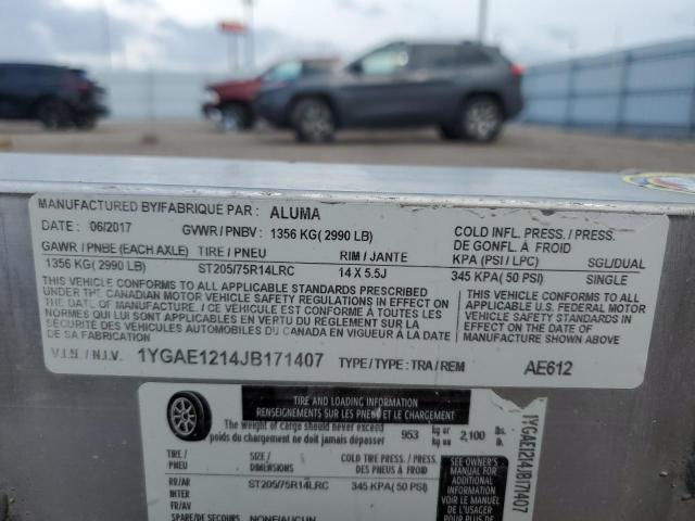 1YGAE1214JB171407 - 2018 ALUMA UNKNOWN TWO TONE photo 10