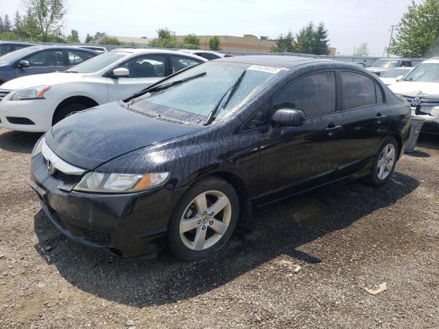 2HGFA16649H017581 - 2009 HONDA CIVIC LX-S Սև լուսանկար 1