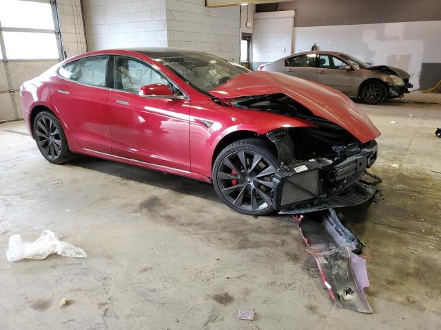 5YJSA1E43MF426361 - 2021 TESLA MODEL S წითელი ფოტო 4