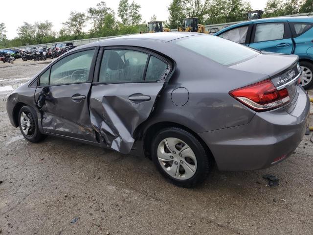 19XFB2F5XFE074819 - 2015 HONDA CIVIC LX GRAY photo 2
