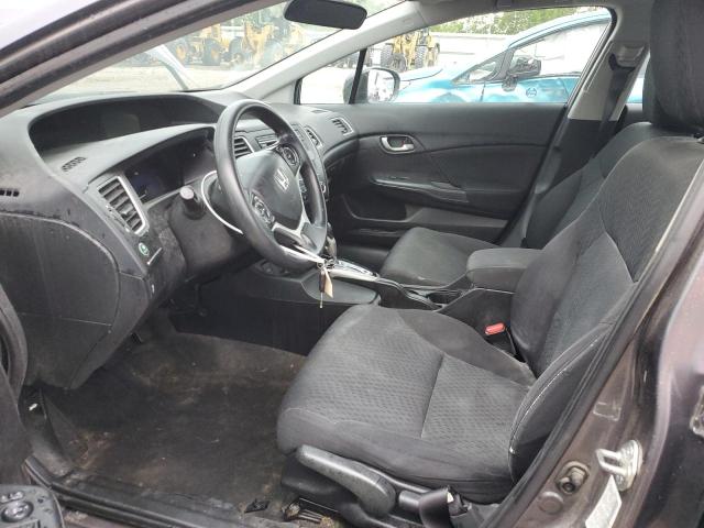 19XFB2F5XFE074819 - 2015 HONDA CIVIC LX GRAY photo 7