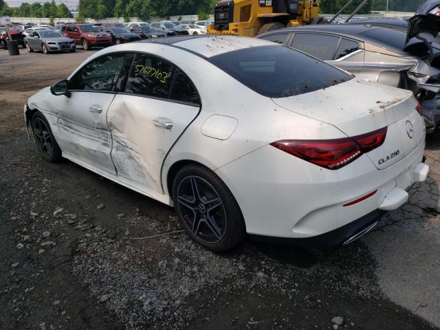 W1K5J4HB7NN249265 - 2022 MERCEDES-BENZ CLA 250 4MATIC WHITE photo 2