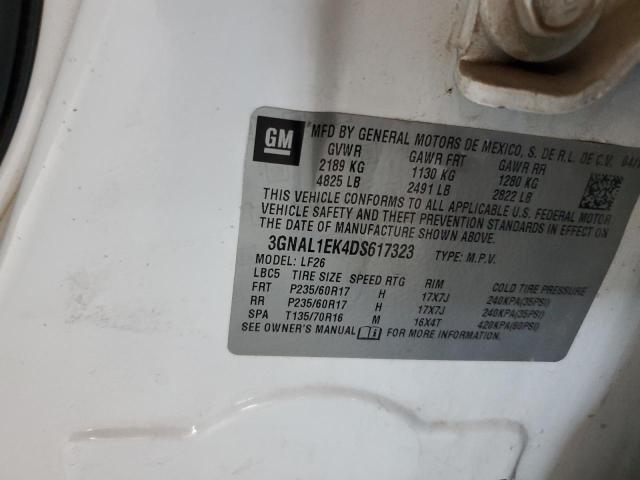 3GNAL1EK4DS617323 - 2013 CHEVROLET CAPTIVA LS 白色 照片 12
