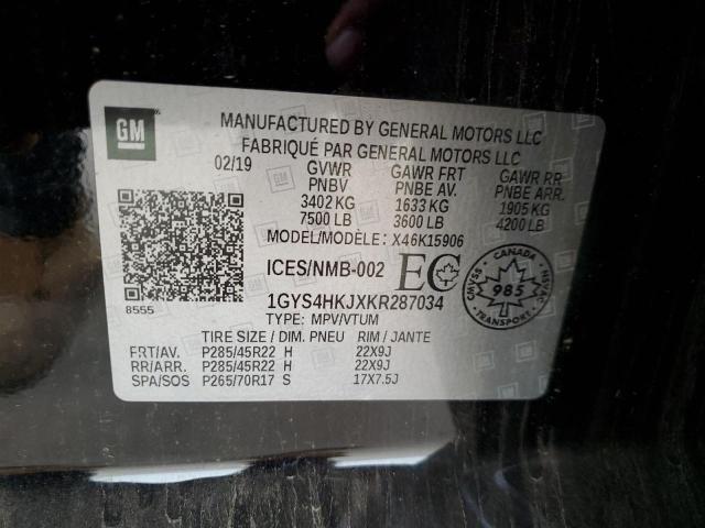 1GYS4HKJXKR287034 - 2019 CADILLAC ESCALADE ESV LUXURY BLACK photo 13