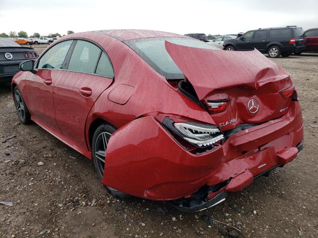 W1K5J4HB4LN135785 - 2020 MERCEDES-BENZ CLA 250 4MATIC RED photo 3