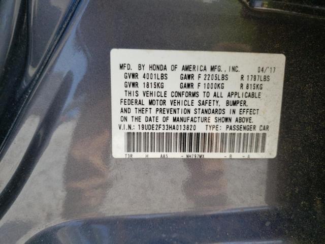 19UDE2F33HA013820 - 2017 ACURA ILX BASE WATCH PLUS GRAY photo 12