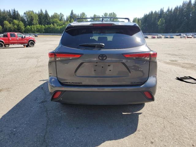 5TDGZRBH3NS594857 - 2022 TOYOTA HIGHLANDER XLE GRAY photo 6
