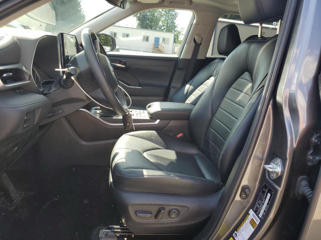 5TDGZRBH3NS594857 - 2022 TOYOTA HIGHLANDER XLE GRAY photo 7