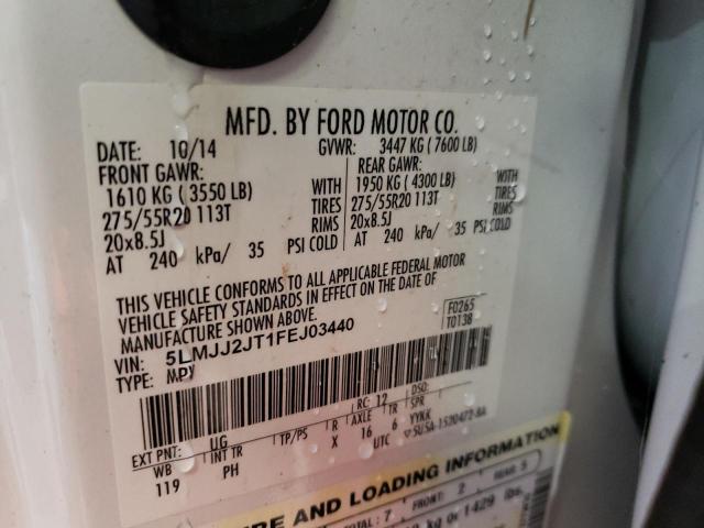 5LMJJ2JT1FEJ03440 - 2015 LINCOLN NAVIGATOR WHITE photo 13