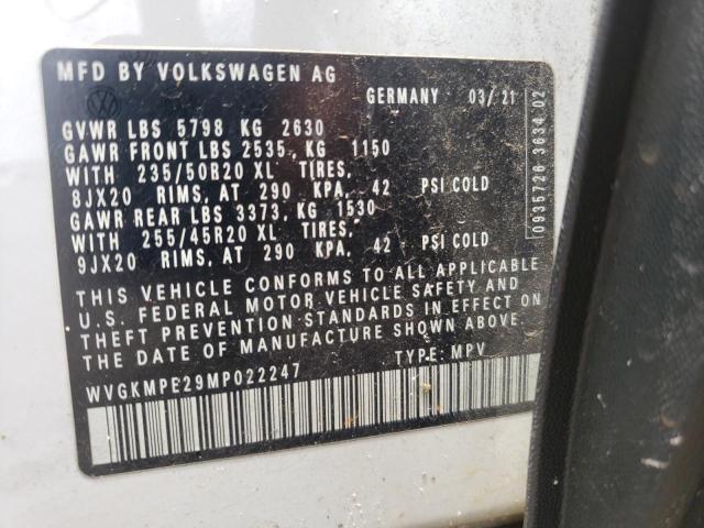 WVGKMPE29MP022247 - 2021 VOLKSWAGEN ID.4 PRO S თეთრი ფოტო 14