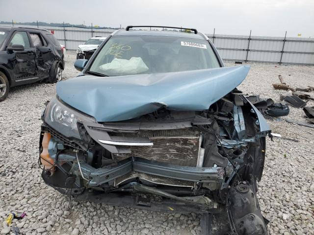 5J6RM4H76DL072873 - 2013 HONDA CR-V EXL BLUE photo 5