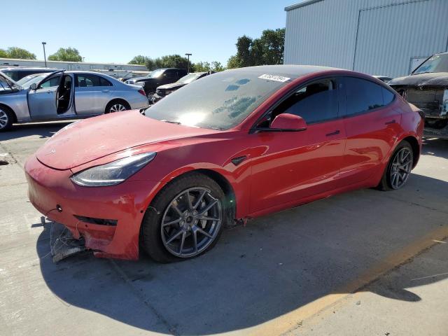 5YJ3E1EB7NF294701 - 2022 TESLA MODEL 3 RED photo 1