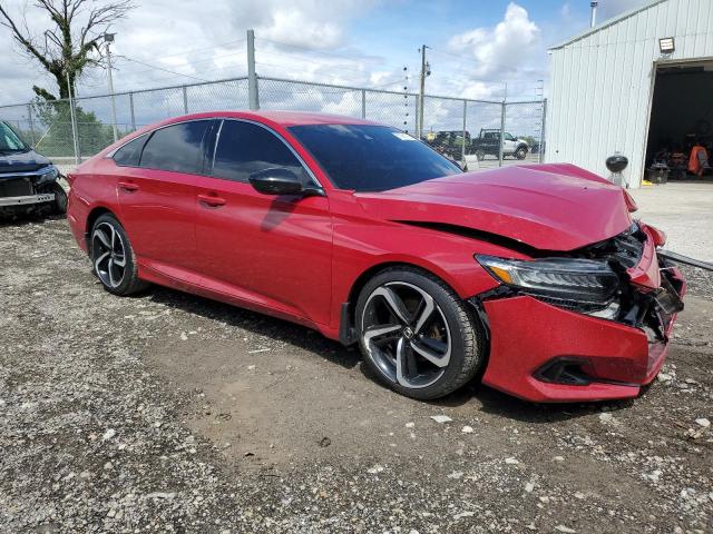 1HGCV1F35MA119623 - 2021 HONDA ACCORD SPORT RED photo 4