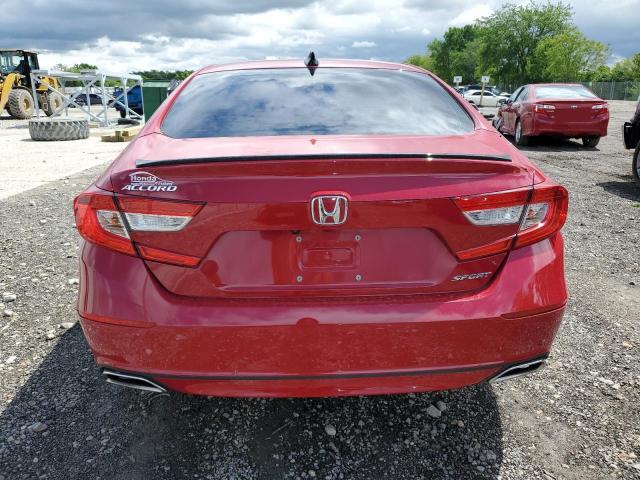 1HGCV1F35MA119623 - 2021 HONDA ACCORD SPORT RED photo 6