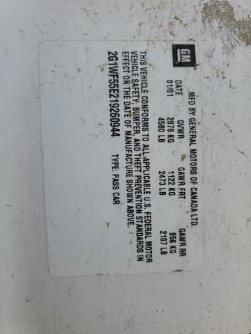 2G1WF55E219260944 - 2001 CHEVROLET IMPALA Weiß Foto 12