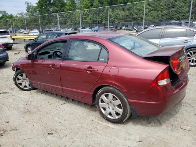 2HGFA16559H502237 - 2009 HONDA CIVIC LX RED photo 2