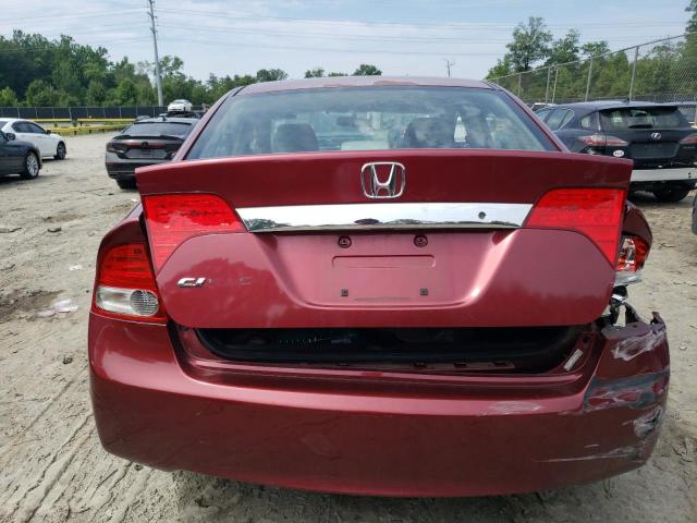 2HGFA16559H502237 - 2009 HONDA CIVIC LX RED photo 6