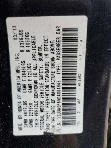 19UUA9F55DA004942 - 2013 ACURA TL TECH GRAY photo 13