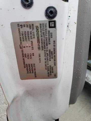 1GNDV23W88D141361 - 2008 CHEVROLET UPLANDER LS WHITE photo 10