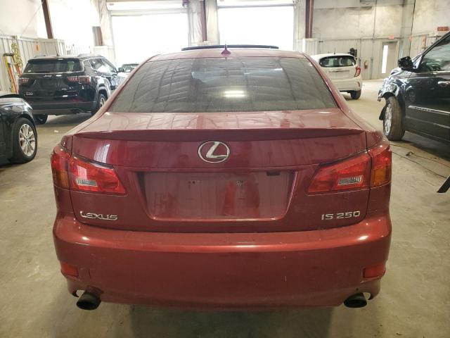 JTHBK262972053431 - 2007 LEXUS IS 250 MAROON photo 6