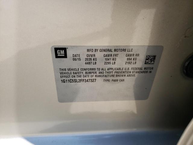 1G11C5SL2FF347327 - 2015 CHEVROLET MALIBU 1LT BEIGE photo 12