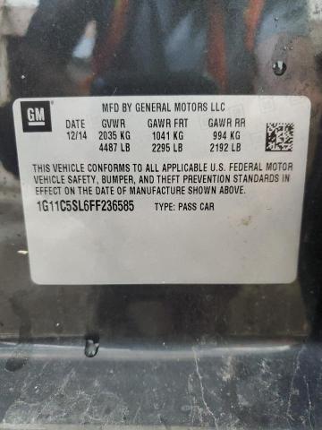 1G11C5SL6FF236585 - 2015 CHEVROLET MALIBU 1LT CHARCOAL photo 12