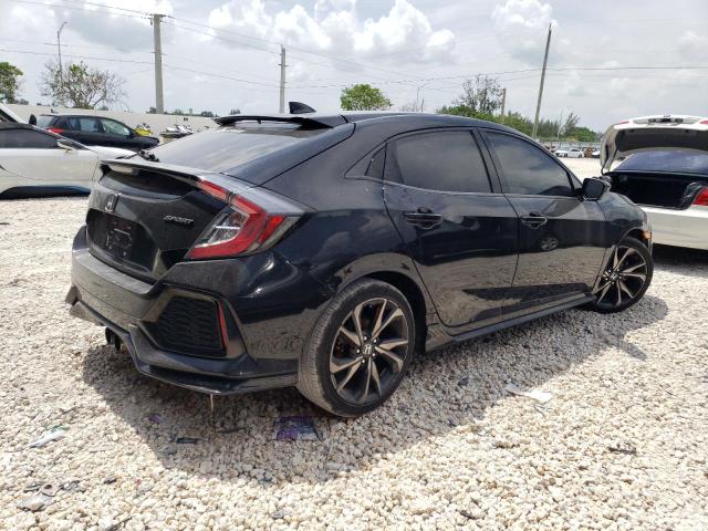 SHHFK7H43JU207228 - 2018 HONDA CIVIC SPORT შავი ფოტო 3