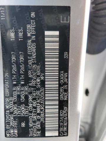 JTEBU5JR2J5520630 - 2018 TOYOTA 4RUNNER SR5/SR5 PREMIUM 银色 照片 13