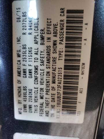 19UUB2F73FA023515 - 2015 ACURA TLX ADVANCE CHARCOAL photo 12