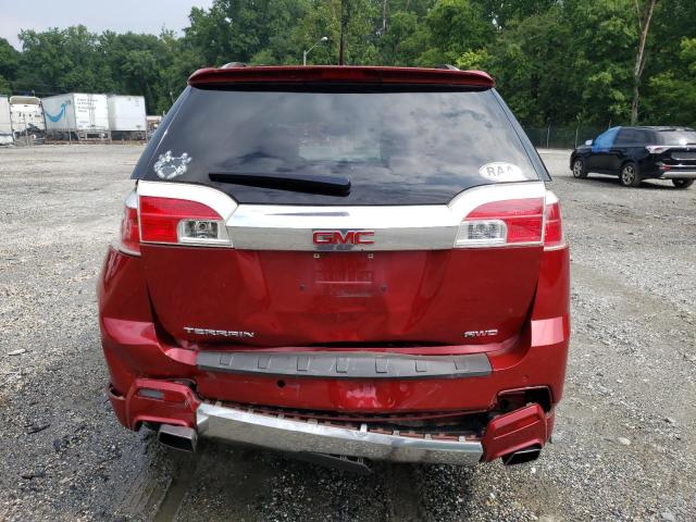 2GKFLZE38D6156068 - 2013 GMC TERRAIN DENALI RED photo 6