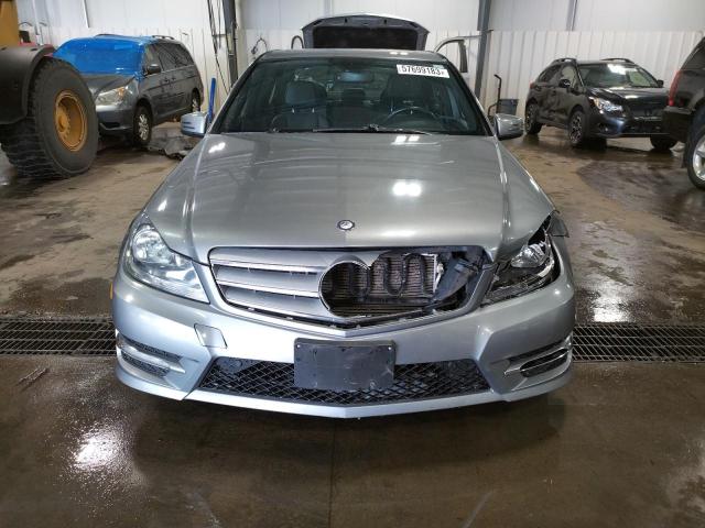 WDDGF8AB7DR247244 - 2013 MERCEDES-BENZ C 300 4MATIC SILVER photo 5